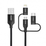 Cáp Choetech 3in1 Nylon Braided (IP0030) 1m2 