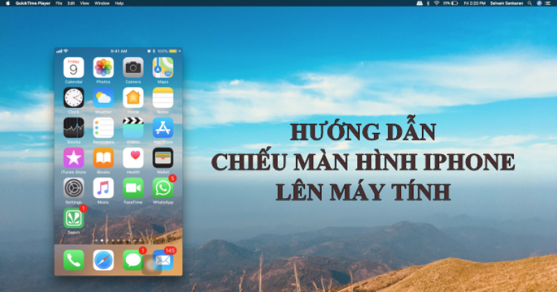 8 Cách chiếu màn hình iPhone lên máy tính Windows, MacBook