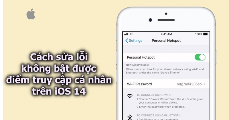 Cách sửa lỗi điểm truy cập cá nhân trên iOS 14