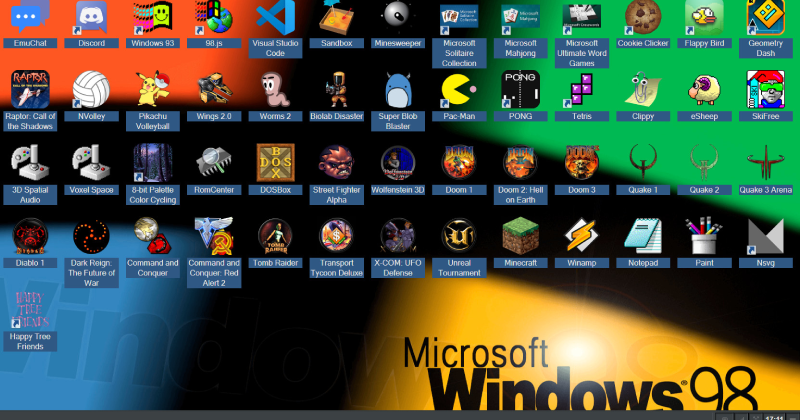 Giả lập Windows 95, Windows 98 để trải nghiệm lại Doom 1-2, Quake 1-2-3, Haft-Life 1 ngay trên trình duyệt web 