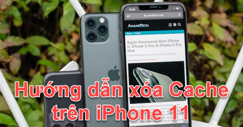 Hướng dẫn xóa bộ nhớ Cache trên iPhone 11, iPhone 11 Pro và 11 Pro Max