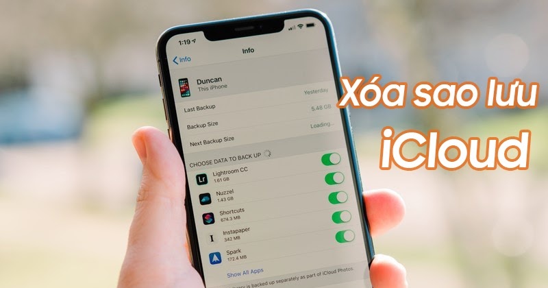 Hướng dẫn xoá các bản sao lưu trên iCloud