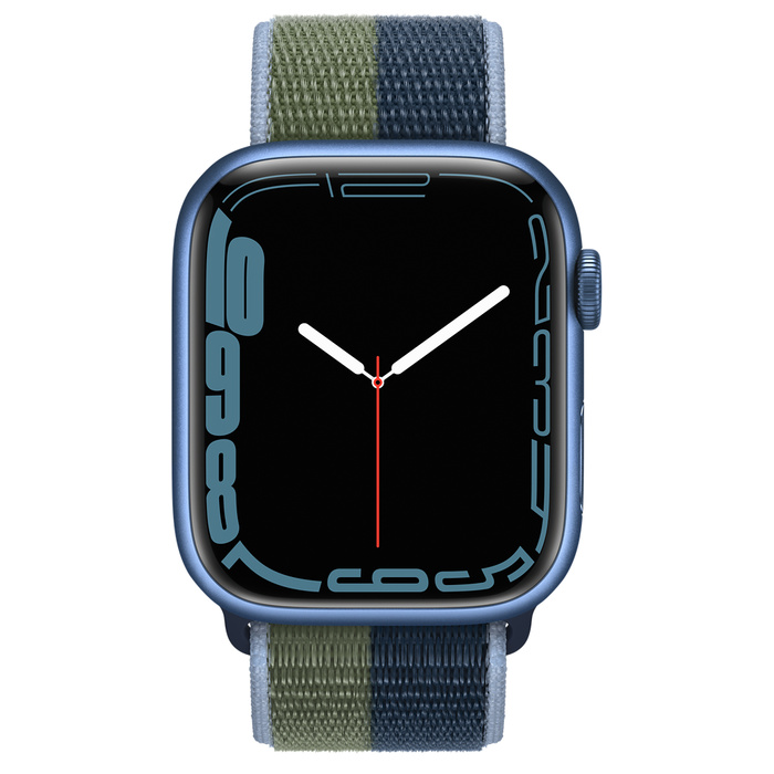 Apple Watch Series 7 GPS 45mm Blue Aluminium Case with Loop Band MKNR3