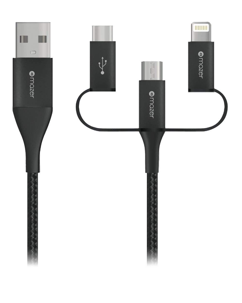 Cáp Mazer Alu.Dura.Tek 3in1 MFI (KS-A905C) 1m2