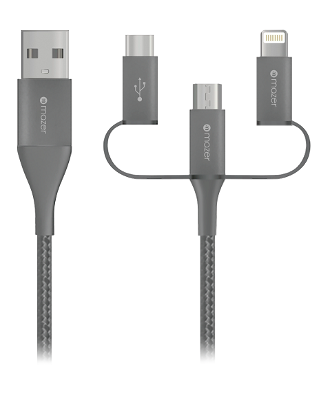 Cáp Mazer Alu.Dura.Tek 3in1 MFI (KS-A905C) 1m2