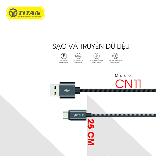 Cáp TITAN Micro dây dù CN11 (25cm)