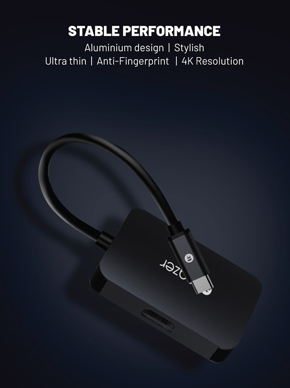 Bộ Chia Cổng Mazer Type-C Multiport 4in1 (UC2MULTI4040)