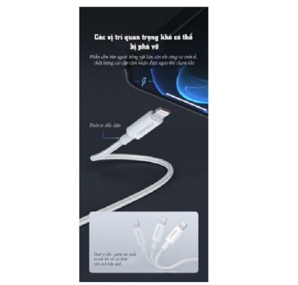 Cáp Pisen Lightning Anti-breaking ZY-AL01-1000