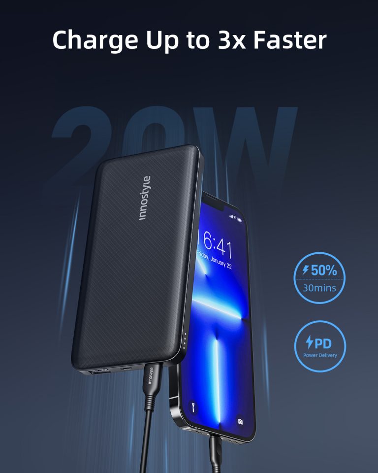 Pin dự phòng Innostyle Powermax 10000mAh PD/QC3.0 20W (IP20PD) 