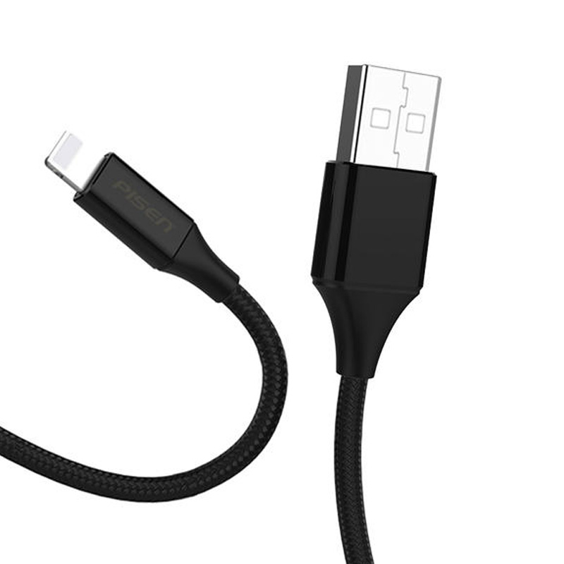 Cáp Pisen Lightning Braided 2.4A 1200mm (AL17-1200) 