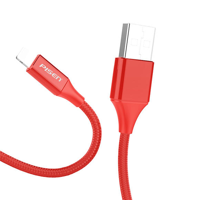 Cáp Pisen Lightning Braided 2.4A 1200mm (AL17-1200) 