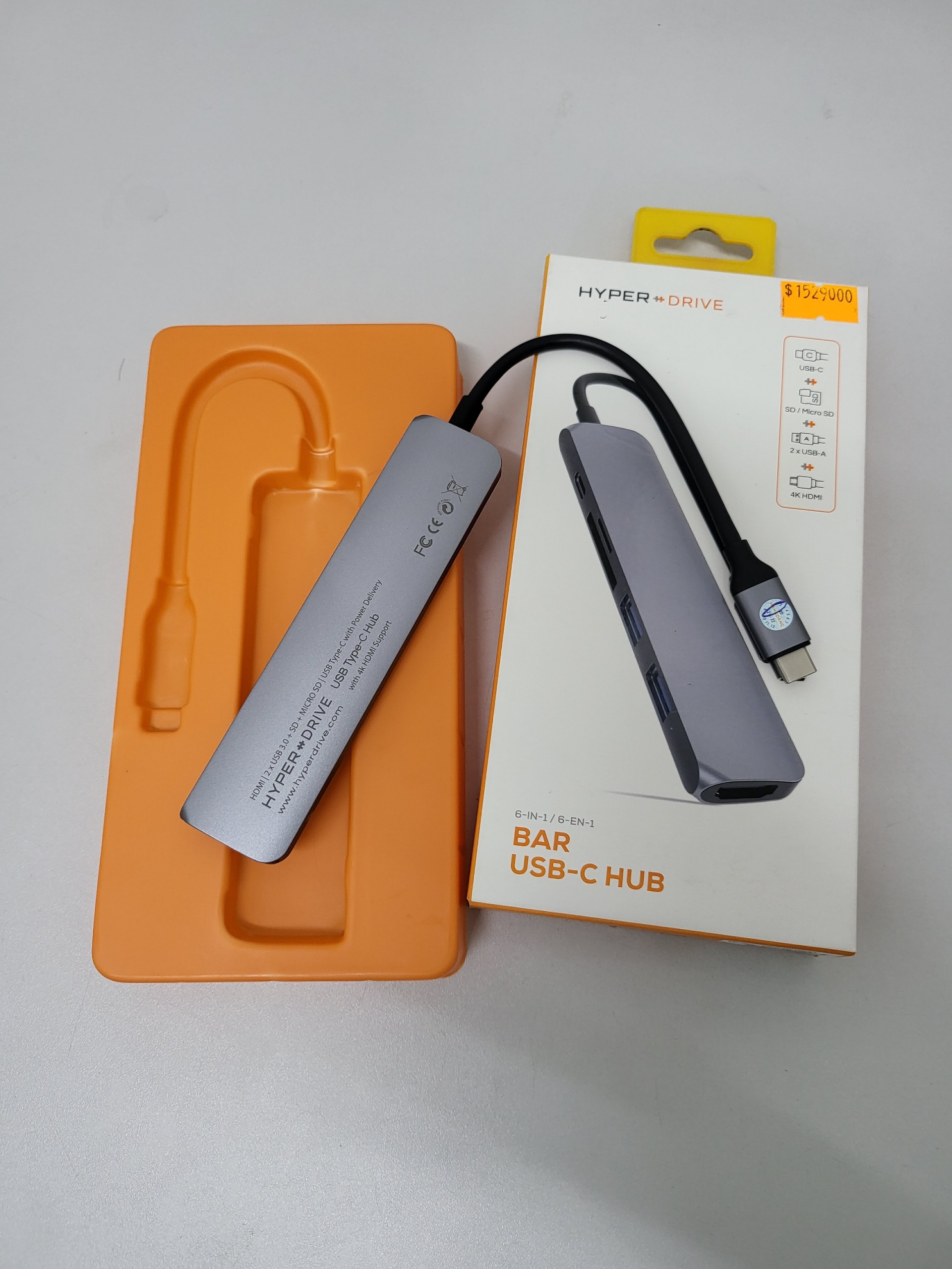 Bộ chia cổng HyperDrive USB-C Bar 6in1 (HD22E) 99%