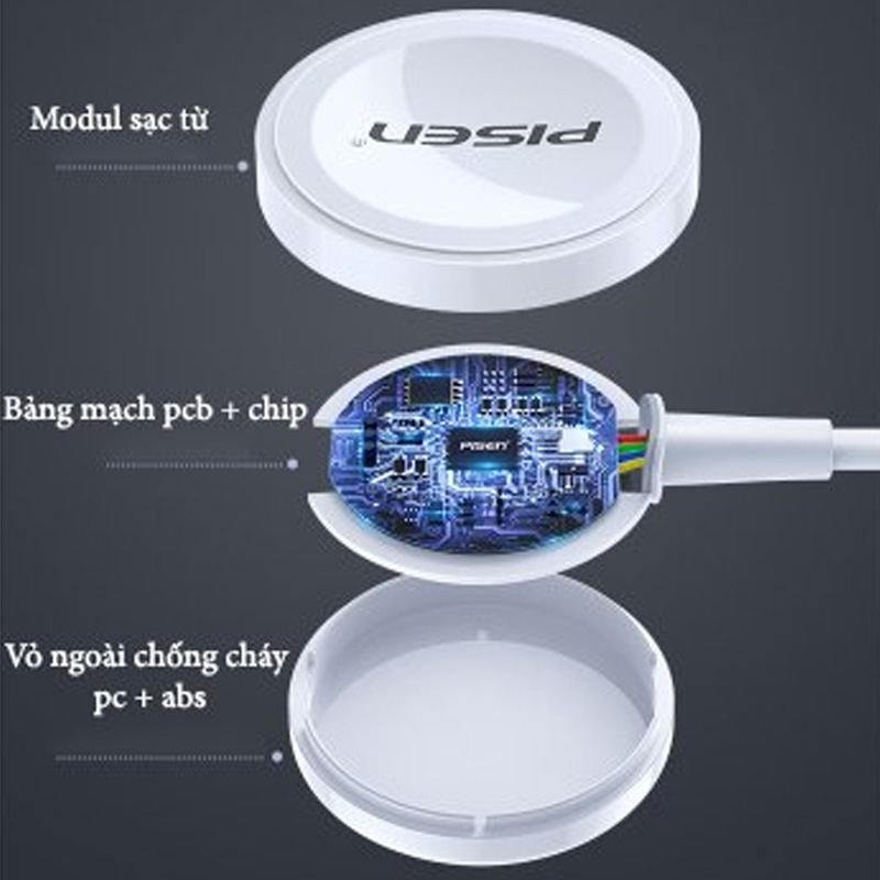 Sạc Pisen iWatch 2in1 Lightning AL-WC01-1500 (Apple Watch)